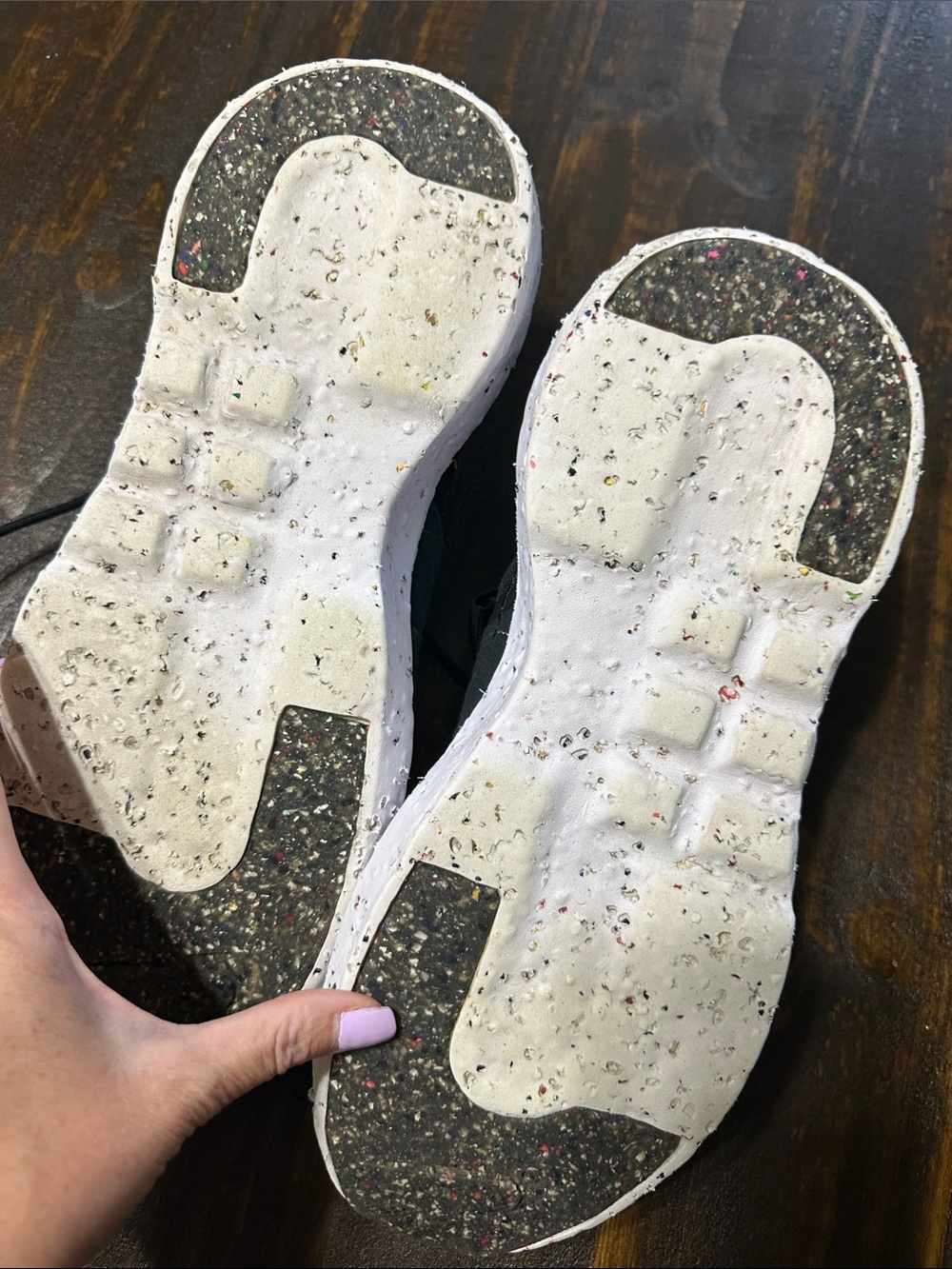 Black Nike Athletic Sneakers with White Speckled Sole - Picture 8 of 9